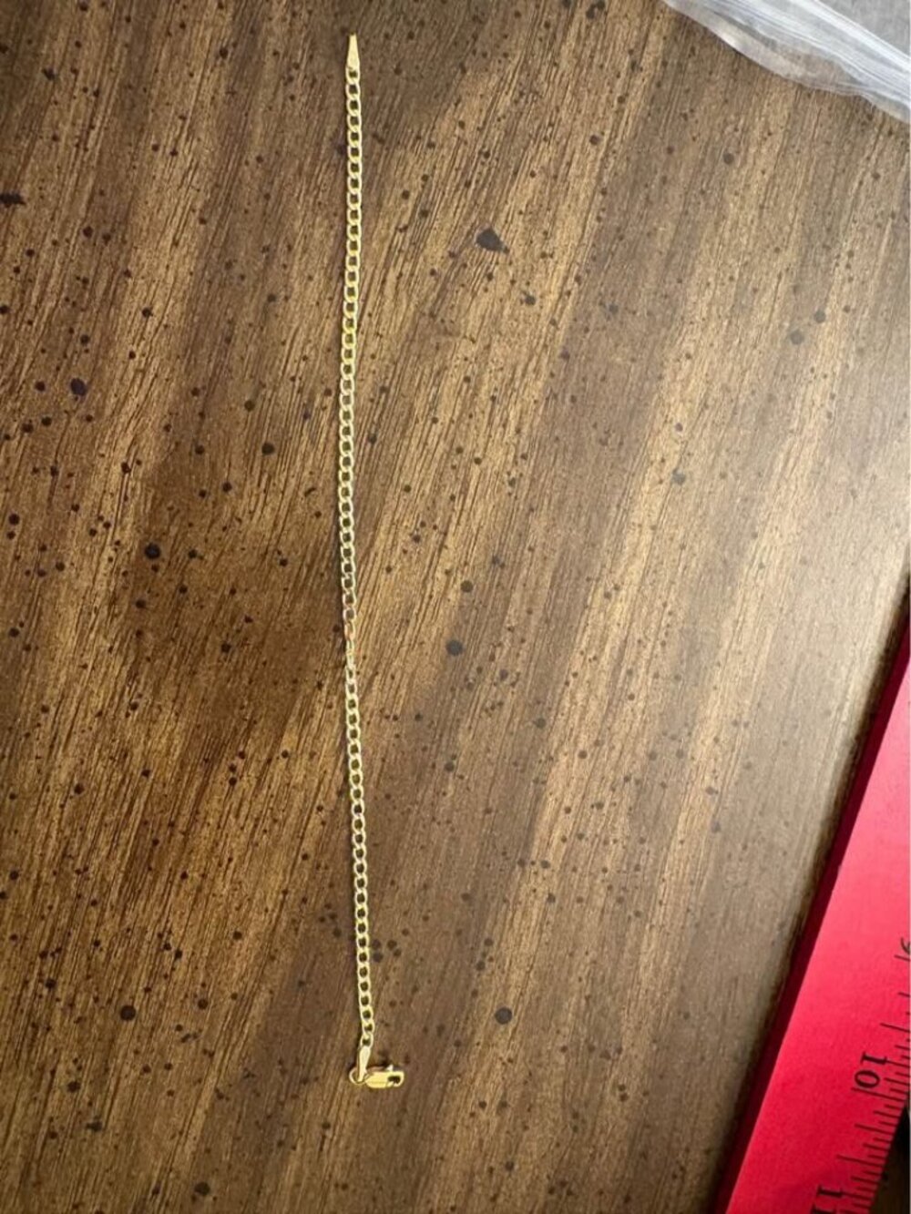 10K Gold Cuban 2.5mm 7 inches 1 gram